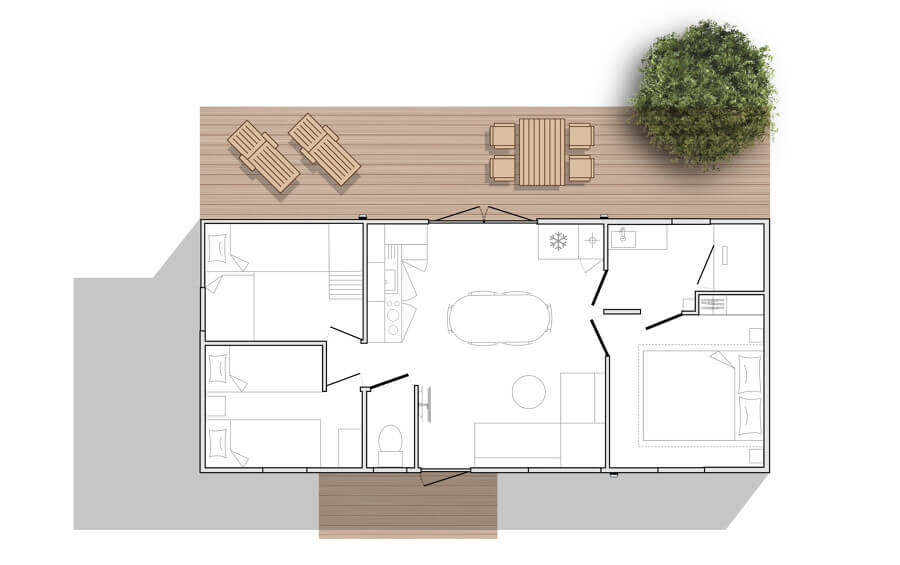 Mobil-home O’HARA 884 – COTE JARDIN - 4
